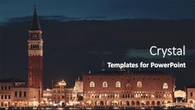  Presentation with city church - PPT layouts having st-marks-church-clock-tower background and a wine colored foreground