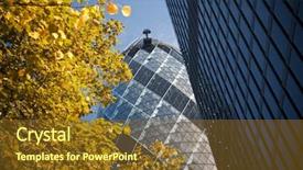  Presentation with london - Audience pleasing PPT theme consisting of st mary - modern london skyline backdrop and a tawny brown colored foreground