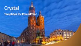  Presentation with disney mary poppins - Colorful presentation enhanced with st mary basilica in krakow backdrop and a cobalt blue colored foreground