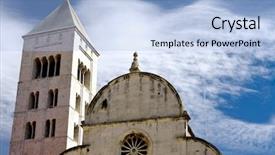  Presentation with croatia - Theme featuring st mary church in zadar background and a  colored foreground