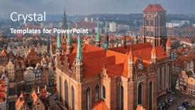  Presentation with poland - Presentation theme consisting of st-marys-basilica background and a mint green colored foreground