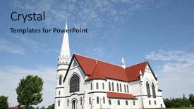  Presentation with catholic mary - Presentation theme featuring st mary's catholic church background and a  colored foreground