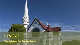  Presentation with catholic mary - Slide set featuring st mary's catholic church background and a tawny brown colored foreground