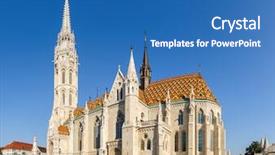  Presentation with fishers - PPT theme enhanced with st mathias church in fishers background and a teal colored foreground