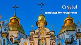  Presentation with monastery - Amazing presentation theme having st-michael-s-golden-domed backdrop and a cobalt blue colored foreground