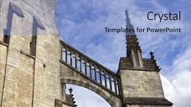  Presentation with france - Presentation theme featuring st michel cathedral in bordeaux france background and a light blue colored foreground