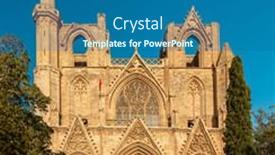  Presentation with mosque - Audience pleasing theme consisting of st-nicholas-cathedral-lala-mustafa backdrop and a ocean colored foreground