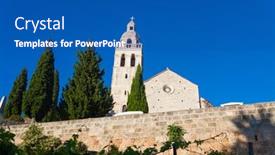  Presentation with nikola - Amazing presentation having st-nikola-church-in-town backdrop and a ocean colored foreground