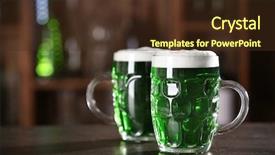  Presentation with beer bar pub tap counter - Amazing presentation theme having st patricks - st patrick day concept glasses backdrop and a tawny brown colored foreground