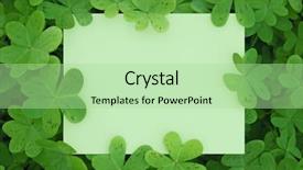  Presentation with blank - PPT theme consisting of st patrick s day - blank card surrounded background and a mint green colored foreground