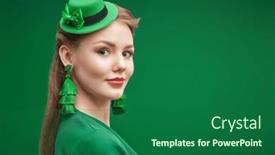  Presentation with saint patrick day - Presentation theme featuring st-patrick-s-day-celebration background and a ocean colored foreground