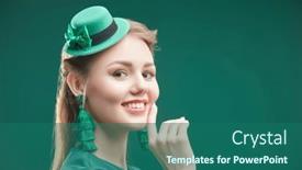  Presentation with saint patrick day - Presentation design with st-patrick-s-day-celebration and a ocean colored foreground