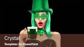  Presentation with black girl - PPT layouts featuring st-patrick-s-day-leprechaun background and a tawny brown colored foreground