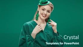  Presentation with saint patrick day - PPT theme enhanced with st-patrick-s-day-party background and a ocean colored foreground