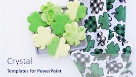  Presentation with sugar - Presentation theme featuring st-patrick-s-day-sugar background and a sky blue colored foreground