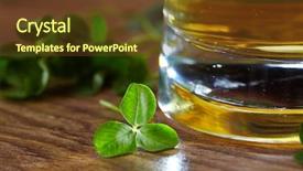  Presentation with clover - Presentation theme with st patrick s day - clover and beer background and a tawny brown colored foreground