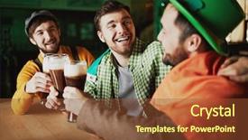  Presentation with women gathering - Slide deck consisting of st patricks - st patrick gathering background and a tawny brown colored foreground