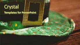  Presentation with hat - Slide deck with st patricks day hat background and a tawny brown colored foreground