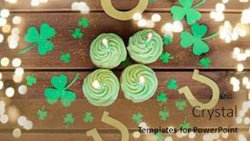  Presentation with green lights - Amazing slides having st-patricks-day-holidays backdrop and a coral colored foreground