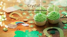  Presentation with party candles - Beautiful presentation theme featuring st-patricks-day-holidays backdrop and a lemonade colored foreground