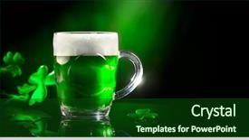  Presentation with dark green - Presentation theme having st patric's day green background and a forest green colored foreground