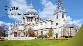  Presentation with paul - Audience pleasing presentation theme consisting of st paul cathedral england united backdrop and a  colored foreground