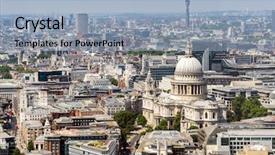  Presentation with paul - Beautiful PPT theme featuring st paul cathedral london uk backdrop and a light blue colored foreground