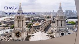  Presentation with paul - Slides enhanced with st paul cathedral london uk background and a sky blue colored foreground