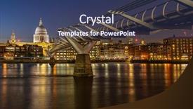  Presentation with millennium - PPT layouts featuring st paul cathedral with millennium background and a ocean colored foreground