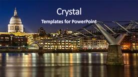  Presentation with millennium - Slide deck featuring st paul cathedral with millennium background and a navy blue colored foreground