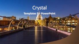  Presentation with millennium - Slide set enhanced with st paul cathedral with millennium background and a ocean colored foreground