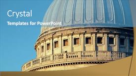  Presentation with paul - Amazing slide set having st paul's cathedral closeup in london as the famous landmark backdrop and a teal colored foreground