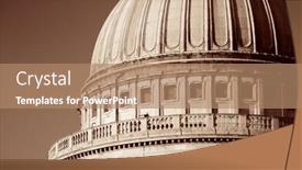  Presentation with paul - Beautiful presentation theme featuring st paul's cathedral closeup in london as the famous landmark backdrop and a coral colored foreground