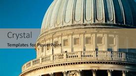  Presentation with paul - Theme enhanced with st paul's cathedral closeup in london as the famous landmark background and a coral colored foreground