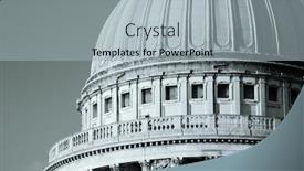  Presentation with paul - Cool new slides with st paul's cathedral closeup in london as the famous landmark backdrop and a light gray colored foreground