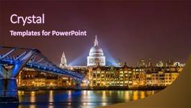  Presentation with paul - Slide deck enhanced with st pauls cathedral - saint paul catherdral at night background and a wine colored foreground