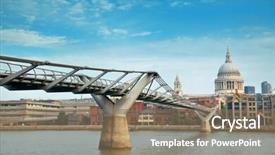  Presentation with millennium - Slide set consisting of st pauls cathedral and millennium background and a violet colored foreground