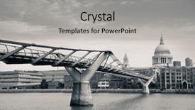  Presentation with millennium - PPT theme consisting of st pauls cathedral and millennium background and a light gray colored foreground