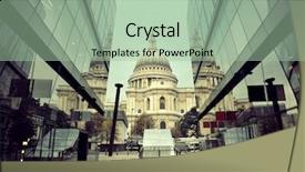  Presentation with paul - Presentation design featuring st pauls cathedral and reflections background and a mint green colored foreground