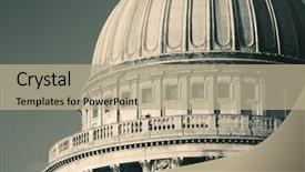  Presentation with paul - Presentation design with st paul's cathedral closeup background and a mint green colored foreground