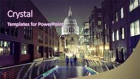  Presentation with london - PPT theme consisting of st pauls cathedral in london background and a wine colored foreground