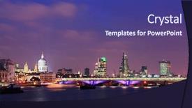  Presentation with london - PPT theme having st pauls cathedral over thames background and a violet colored foreground