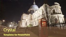  Presentation with paul - Cool new slide deck with st pauls cathedral - st paul's with telephone box backdrop and a tawny brown colored foreground