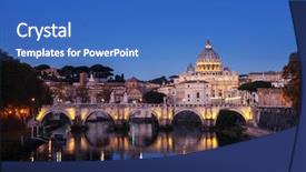  Presentation with vatican - PPT theme consisting of st peter basilica in vatican background and a teal colored foreground