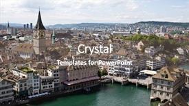  Presentation with peter - Beautiful PPT theme featuring st peter church and limmat river zurich switzerland backdrop and a gray colored foreground