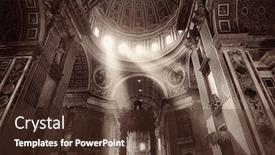  Presentation with peter - PPT theme featuring st-peter-s-basilica-interior background and a tawny brown colored foreground