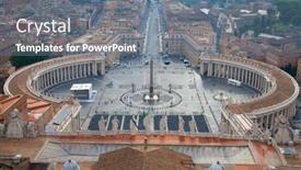  Presentation with rome - Slide set with st-peter-s-basilica background and a ocean colored foreground