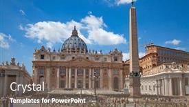  Presentation with rome - Slide set enhanced with st-peter-s-basilica background and a violet colored foreground