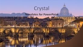  Presentation with rome italy - PPT theme with st-peter-s-basilica background and a light blue colored foreground