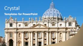  Presentation with peter - PPT theme having st-peter-s-basilica background and a teal colored foreground